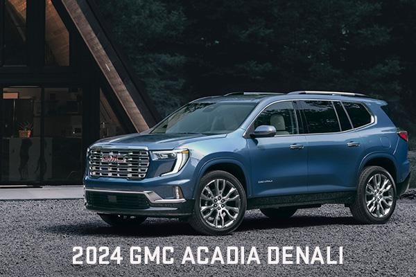 View the 2024 GMC Acadia Denali in Downpour Metallic