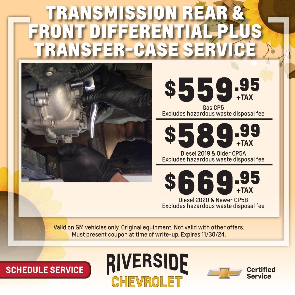 Transmission rear & front differential