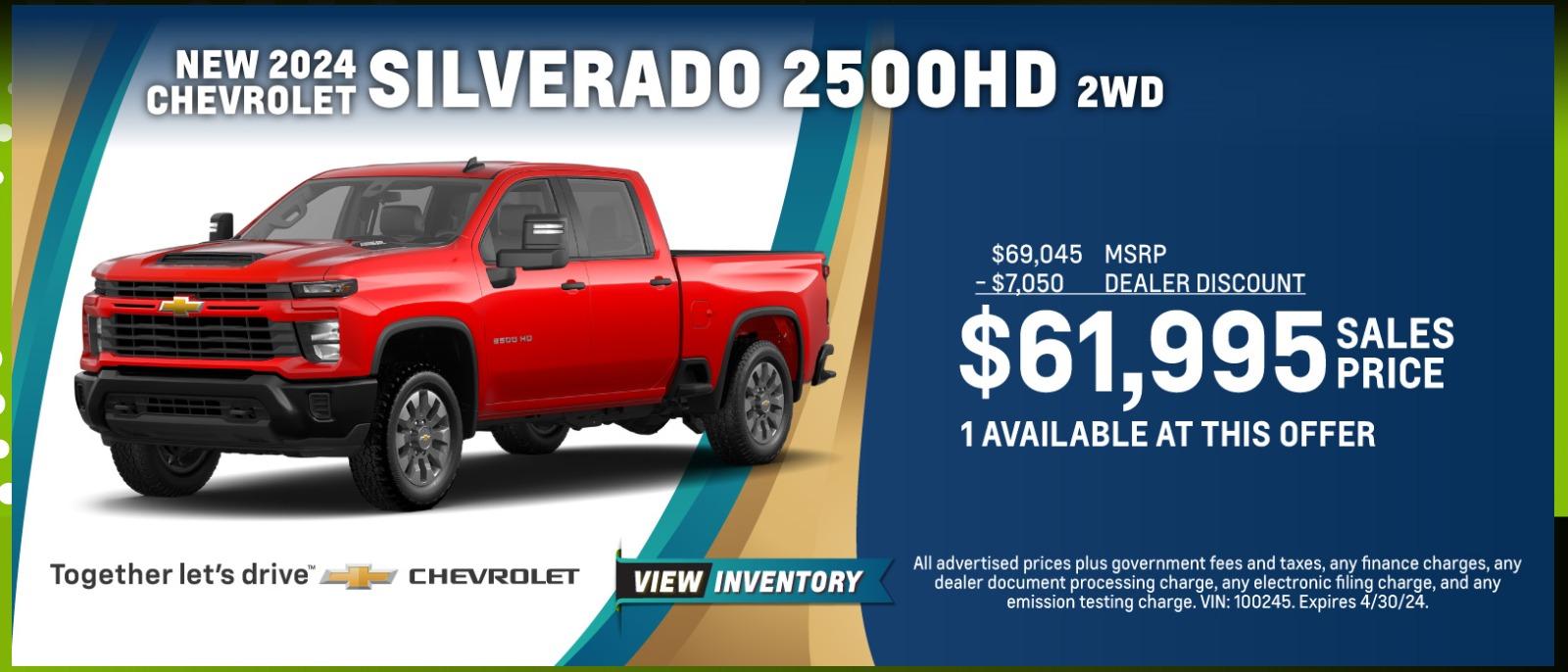 Get a New 2024 Silverado 2500HD