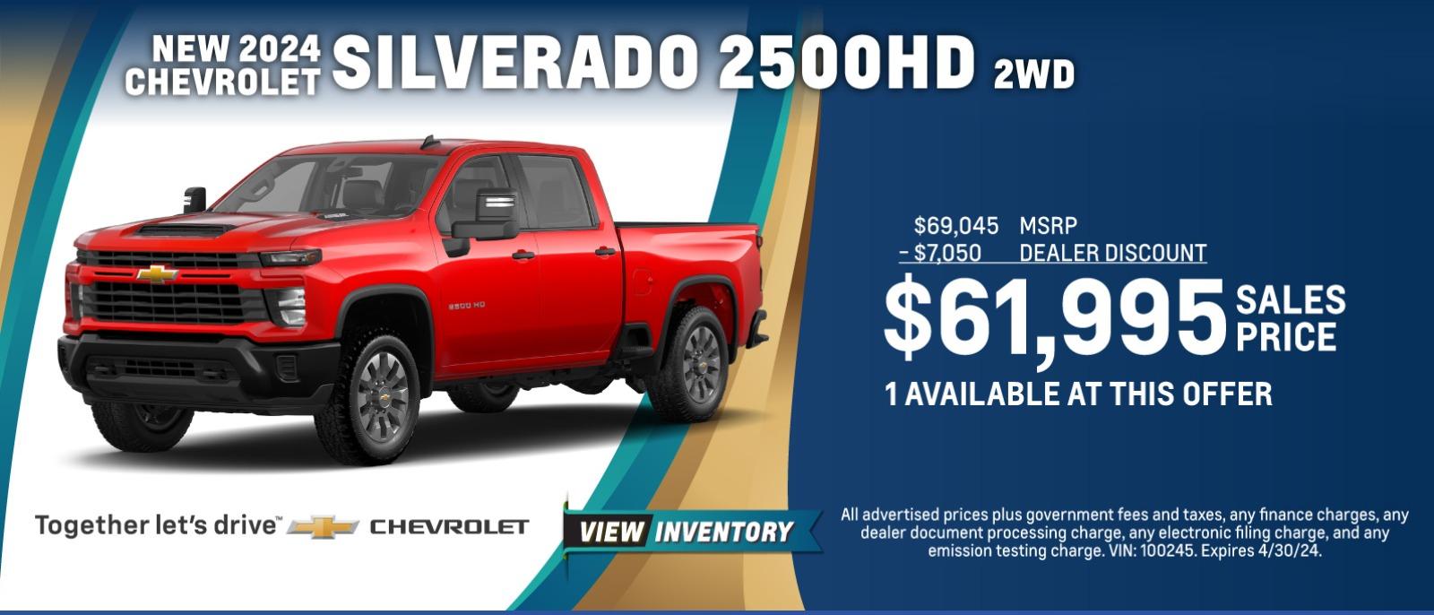 New Silverado 2500 HD