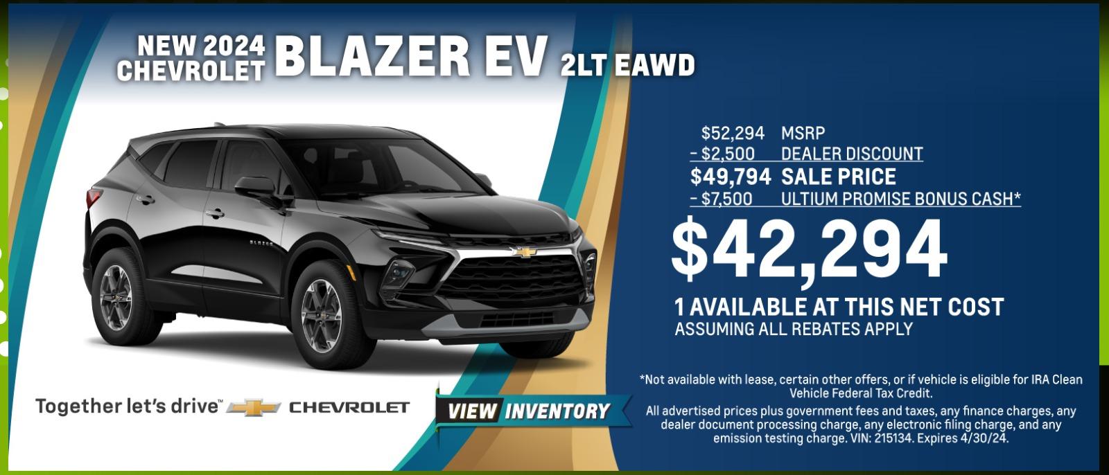 Get a New 2024 Blazer EV