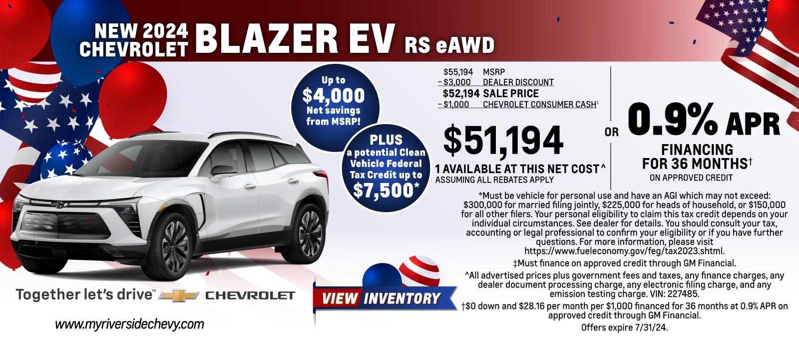 New 2024 Chevy  Blazer EV