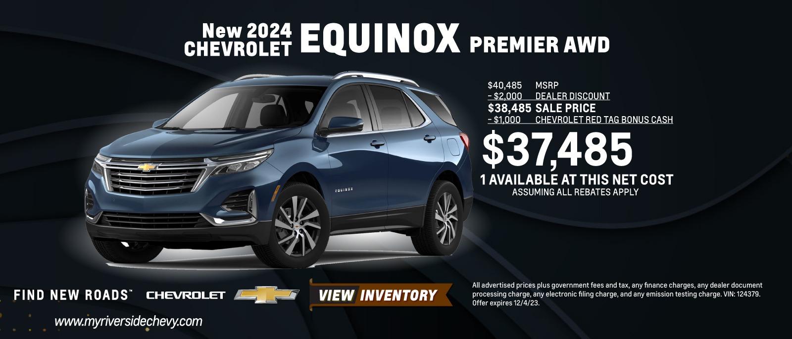 Get a New 2023 Chevrolet Equinox RS FWD for $29,995 Net Cost!