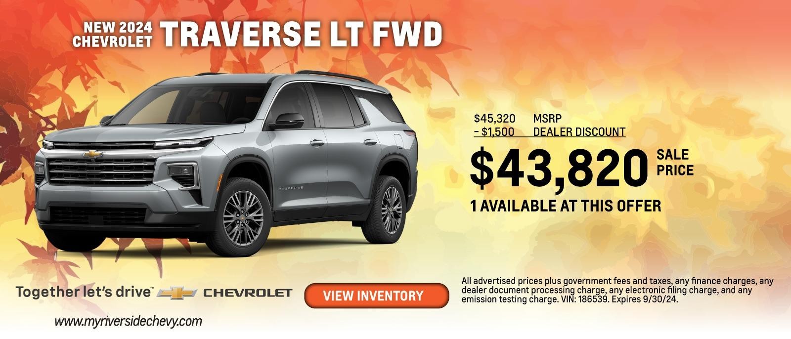 New 2024 Chevy Traverse LT FWD