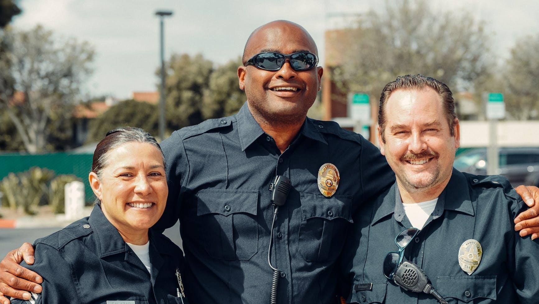 Police offers standing together