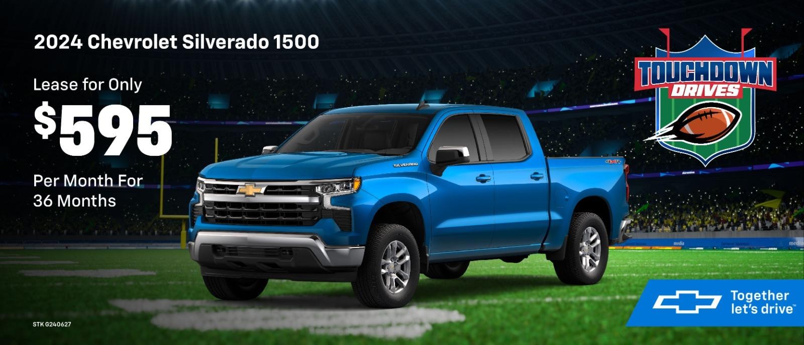 Shop $595/mo Silverado 1500 Lease Offer!💵🏈