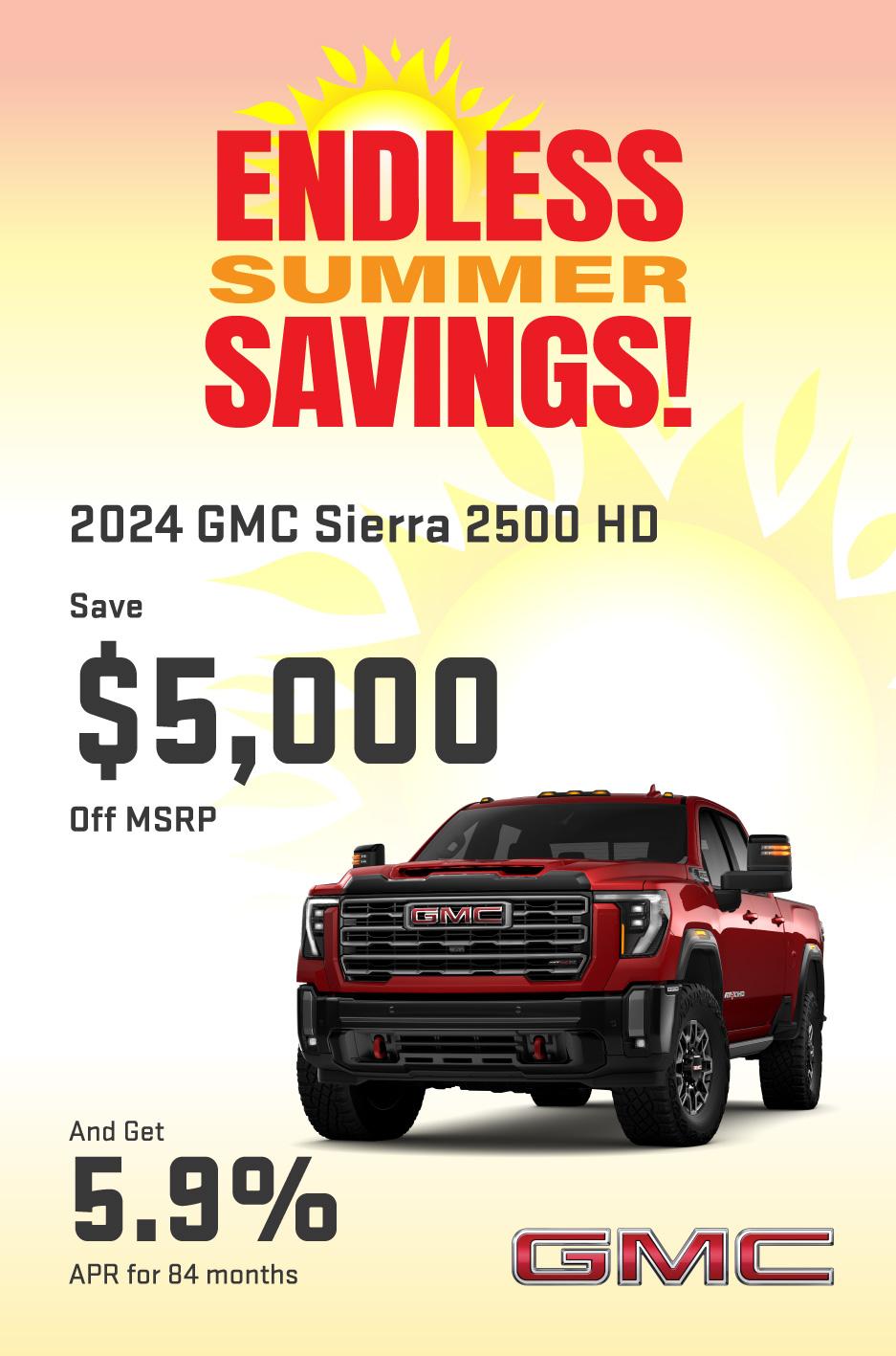 Shop $5,000 Off & 5.9% for 84 Months on Sierra 2024 2500 HD!🔥🔥