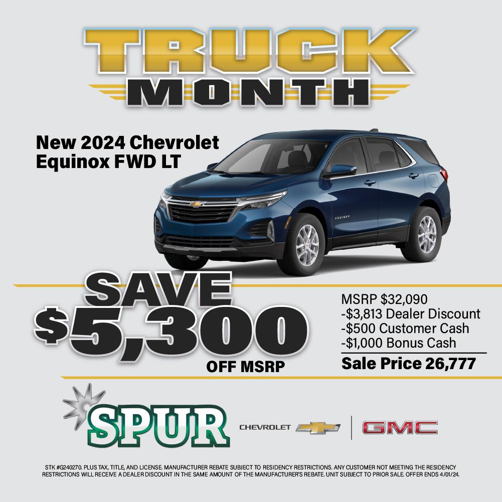 Chevy Equinox Truck Month Offer!