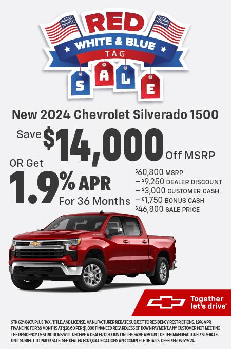 🔵RWB Tag Sale Chevy Silverado 1500 Offer!⚪🔴