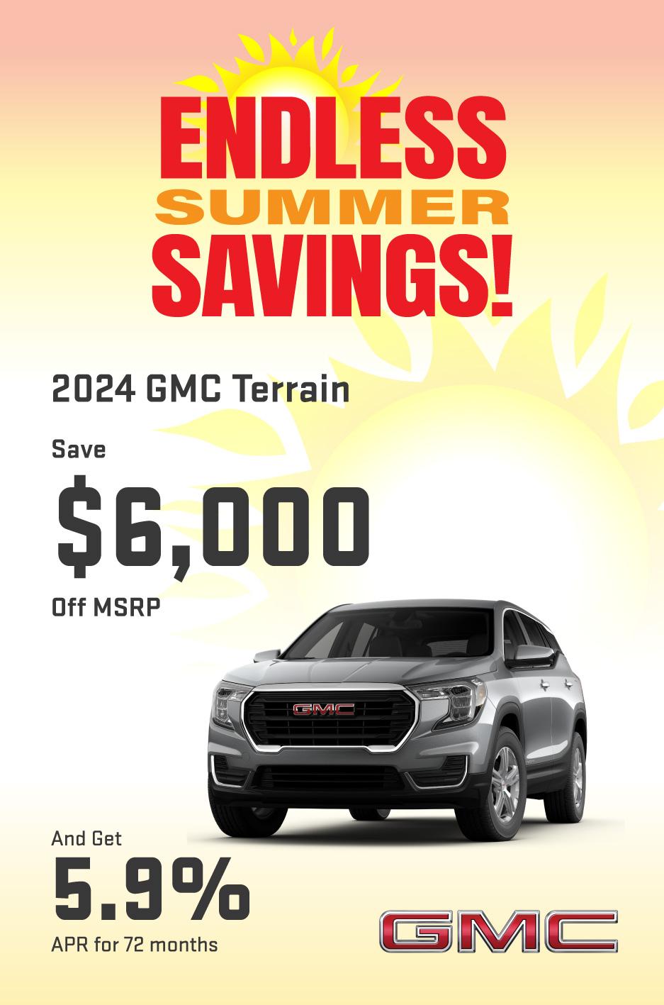 Shop $6,000 Off & 5.9% for 72 Months on 2024 GMC Terrain!🔥🔥