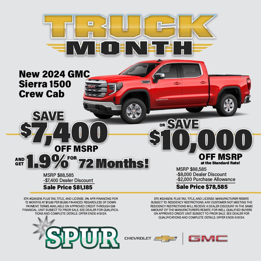 GMC Truck Month Offer!