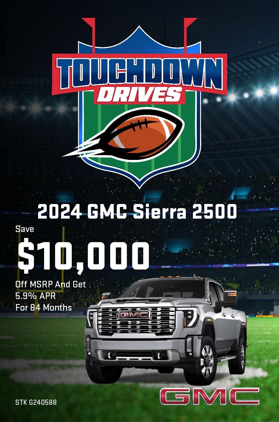 Shop $10,000 OFF & 5.9% APR on Sierra 2500!💵🏈