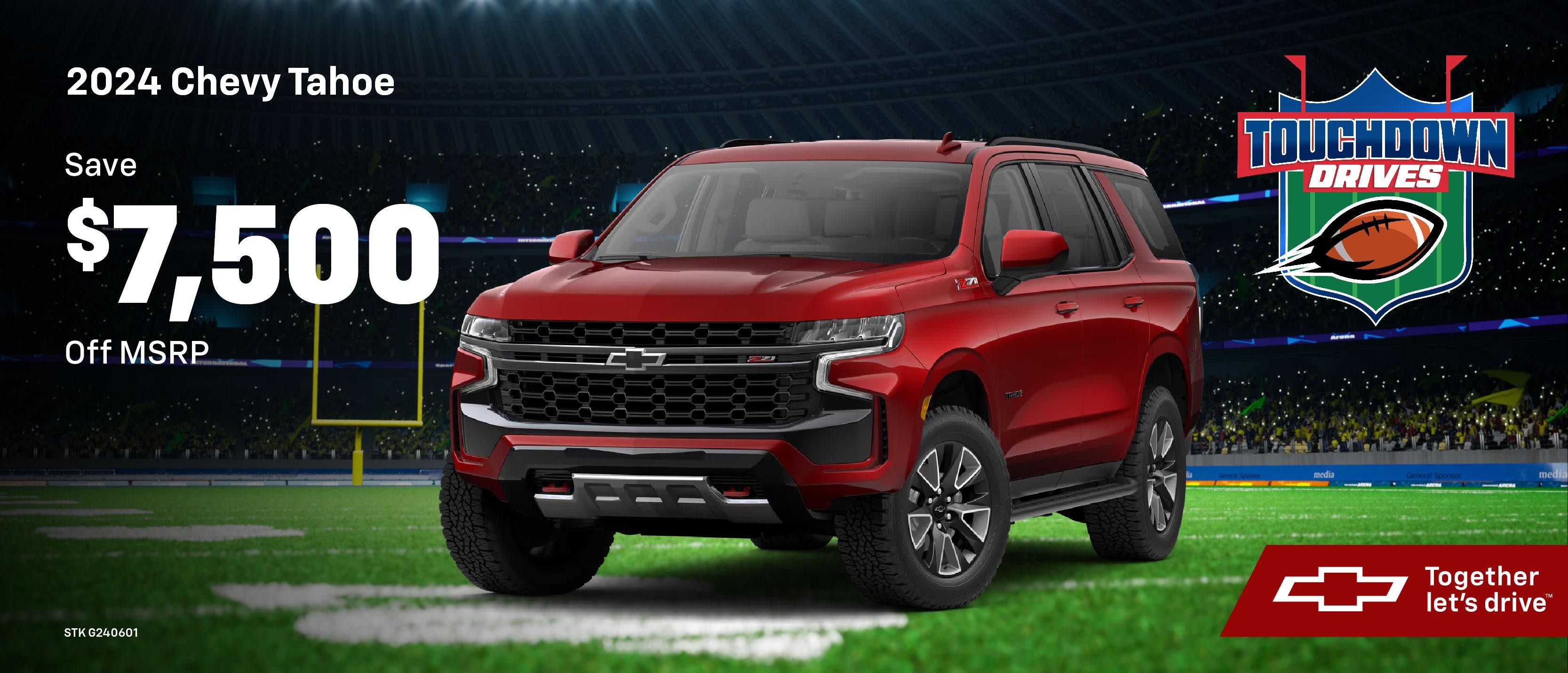 Shop $7,500 Off Chevy Tahoe!💵🏈