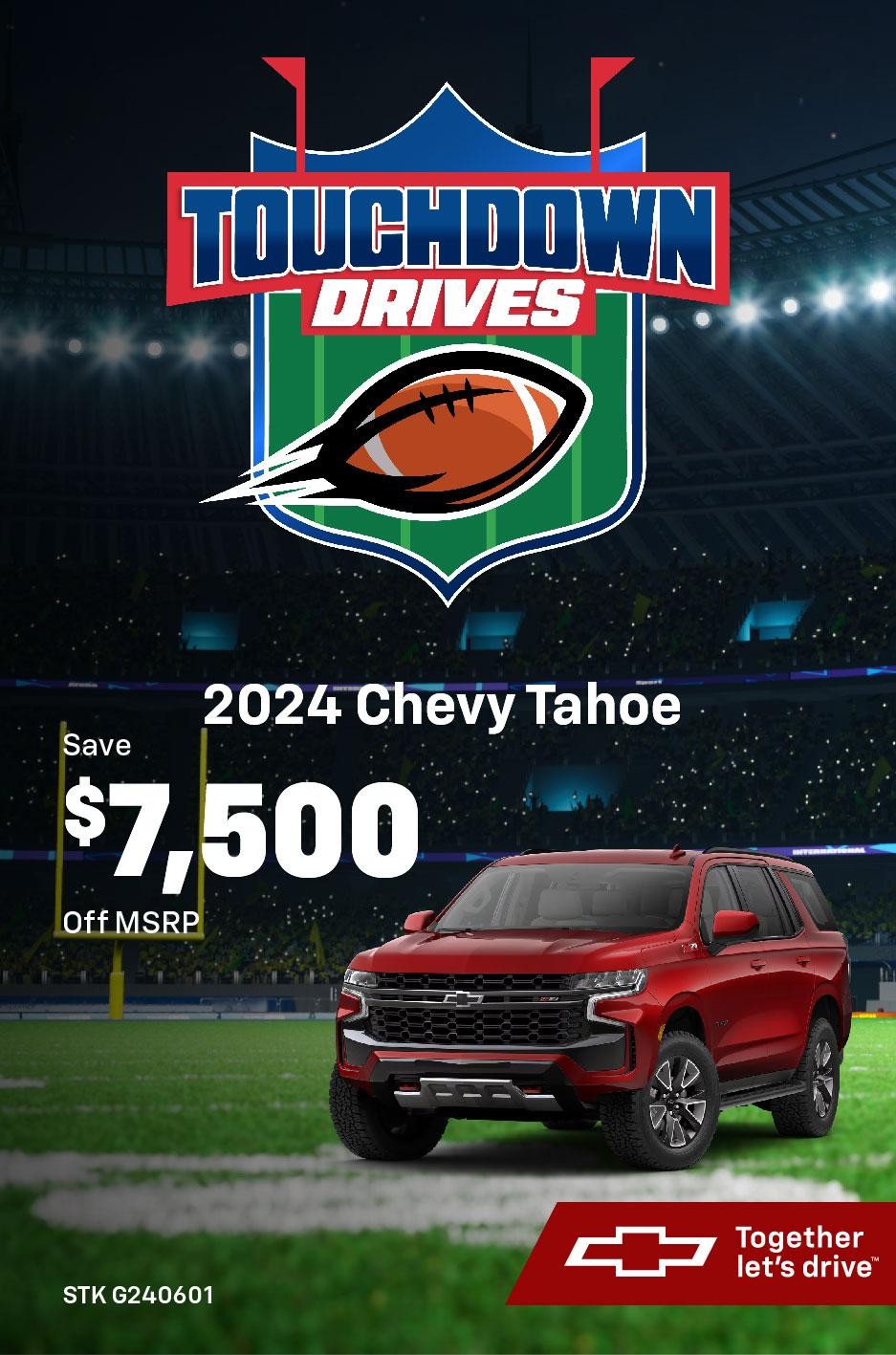 Shop $7,500 Off Chevy Tahoe!💵🏈