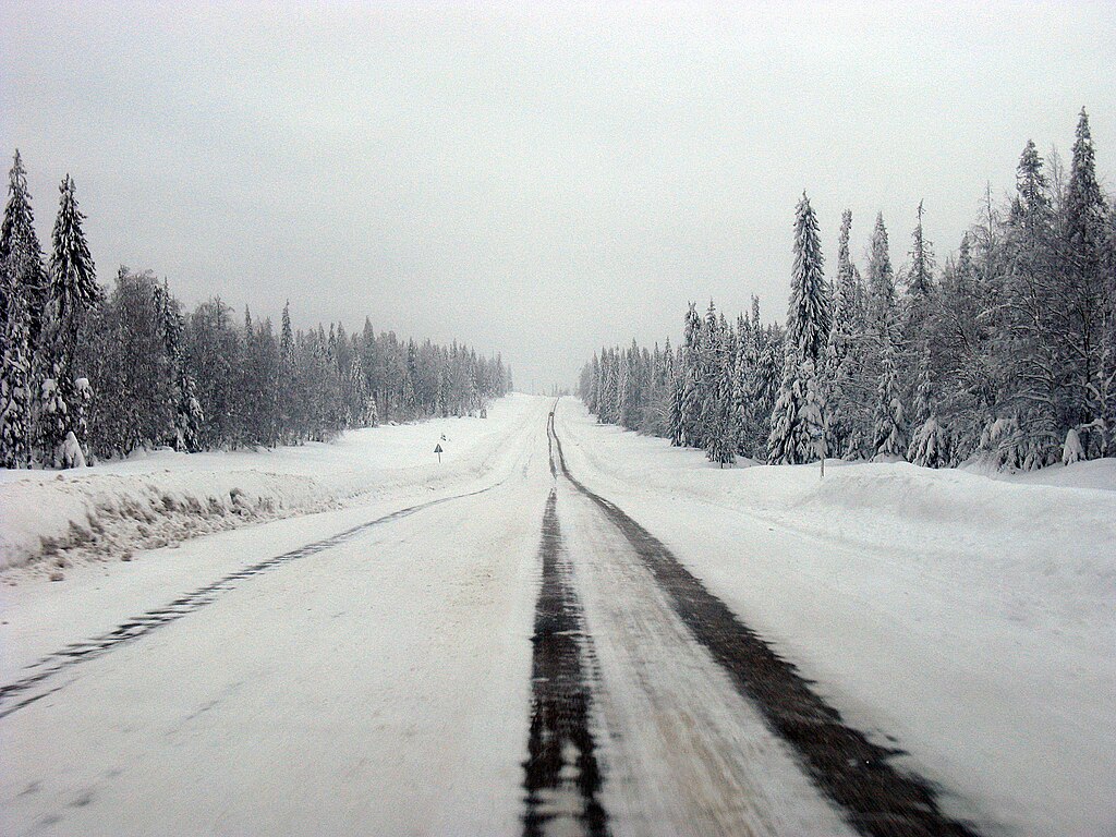 A snowy road during winter, is your car prepared?