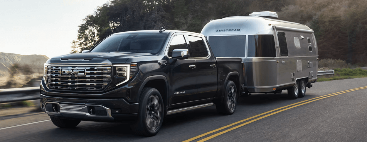 The 2024 GMC Sierra 1500 shows of its towing capability as a full-size truck.