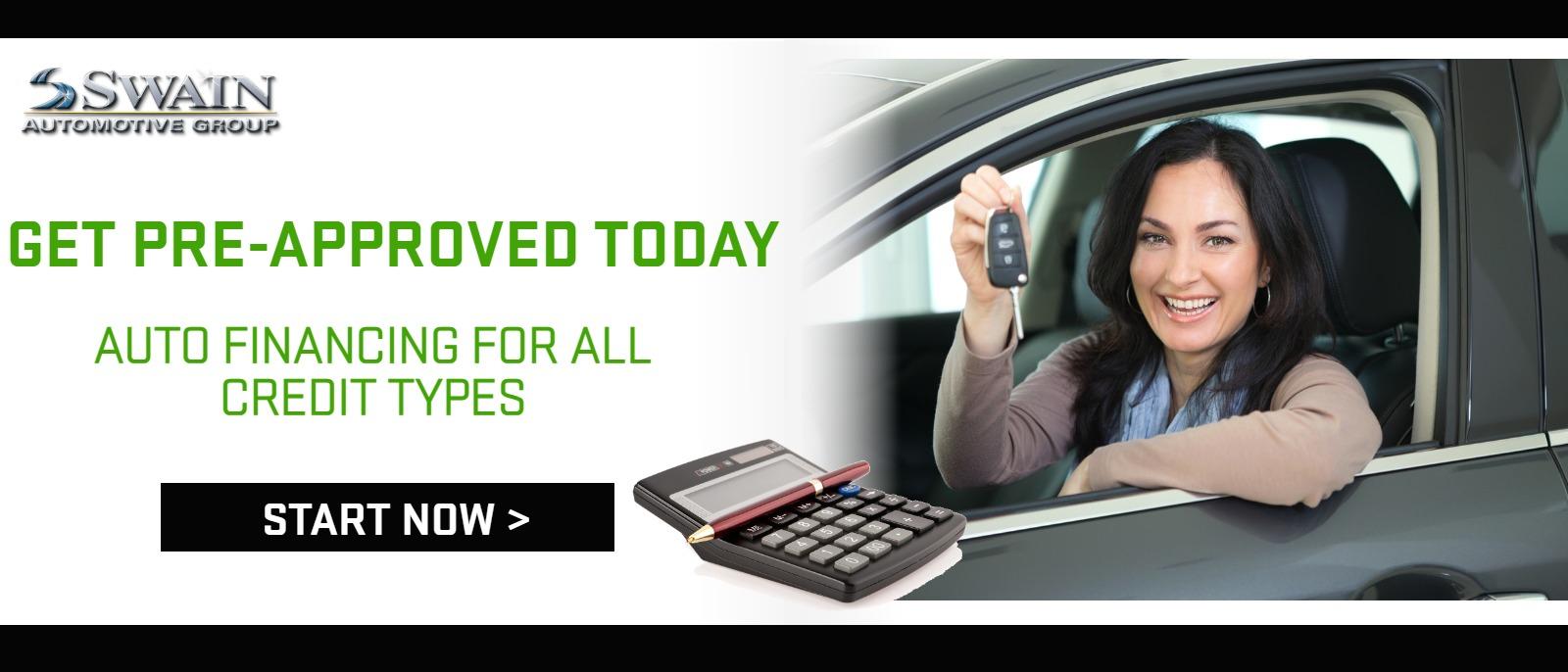 Get Pre-Approved Today
Auto Financing for all credit types
Start Now >