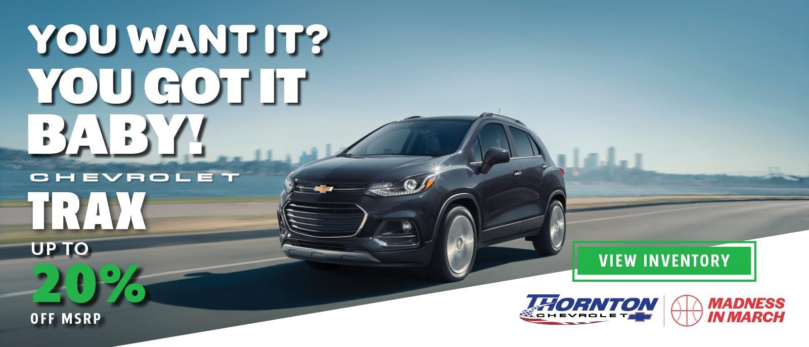 Chevy Trax Up to $20% Off MSRP