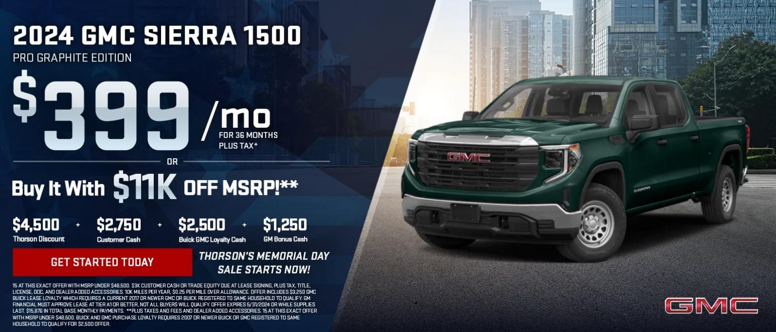 2024 GMC Sierra 1500 Lease Special