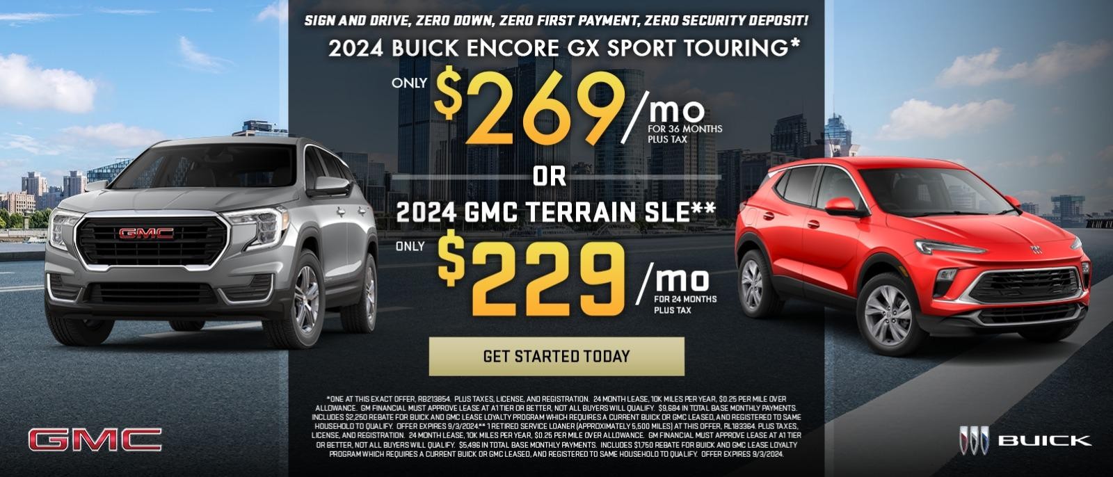 2024 Buick Encore GX & 2024 GMC Terrain SLE