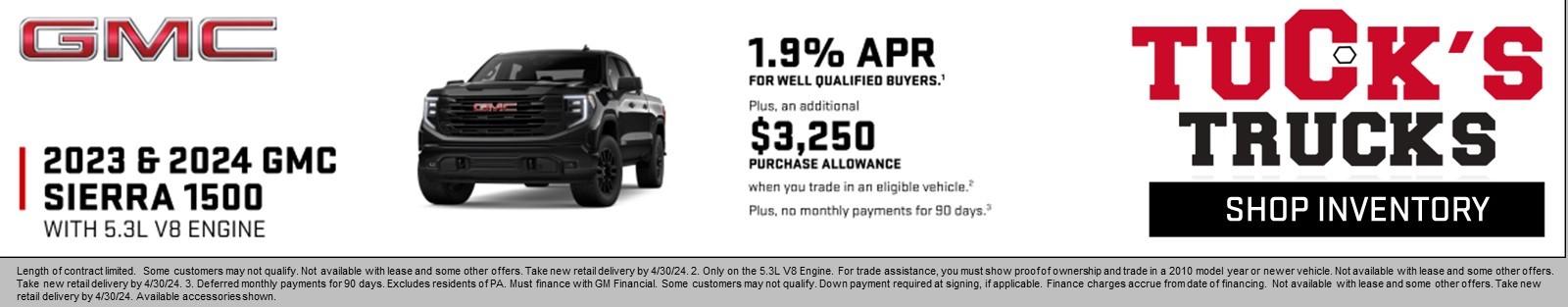 Save on a GMC Sierra 1500 with the 5.3L Engine.