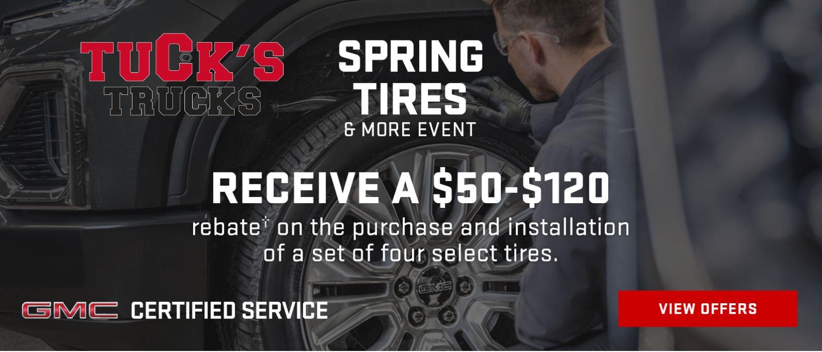 May Spring Tire Rebates $5 - $120