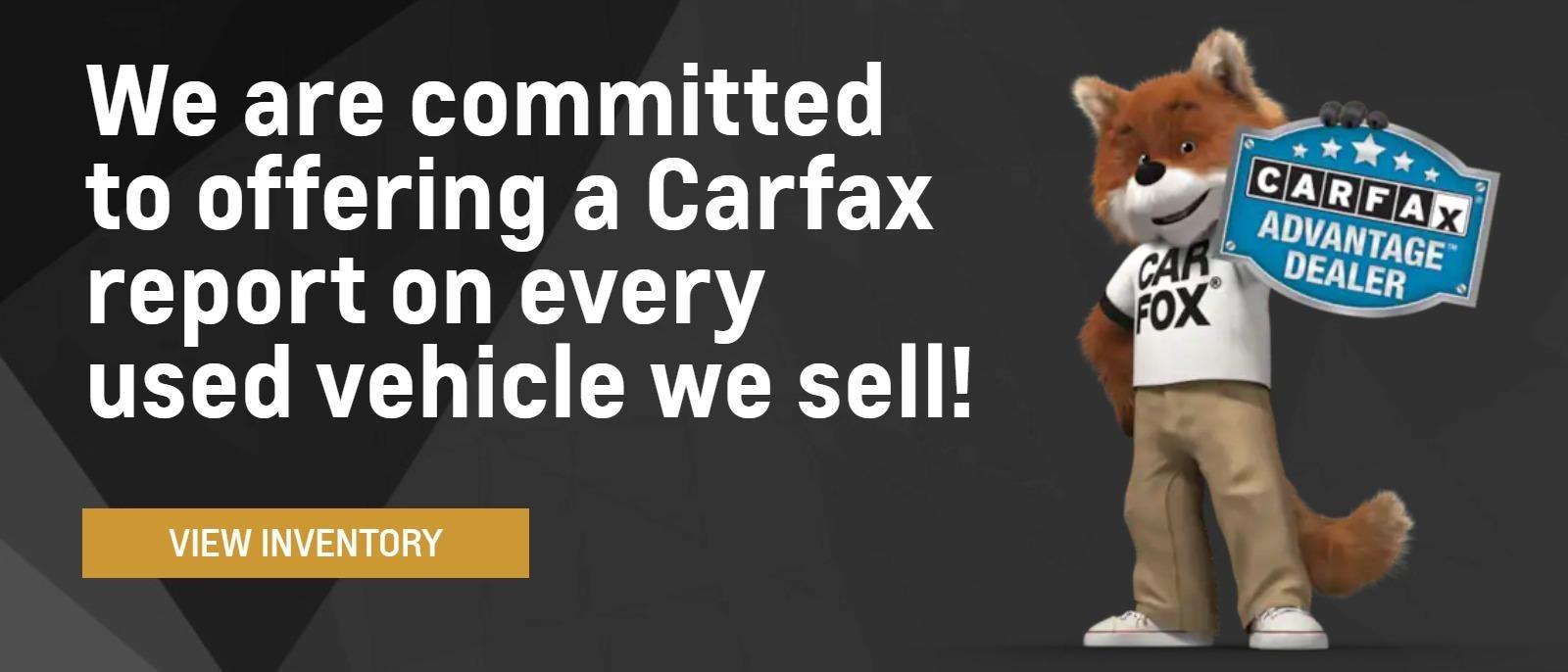 CarFax report on every used vehicle
