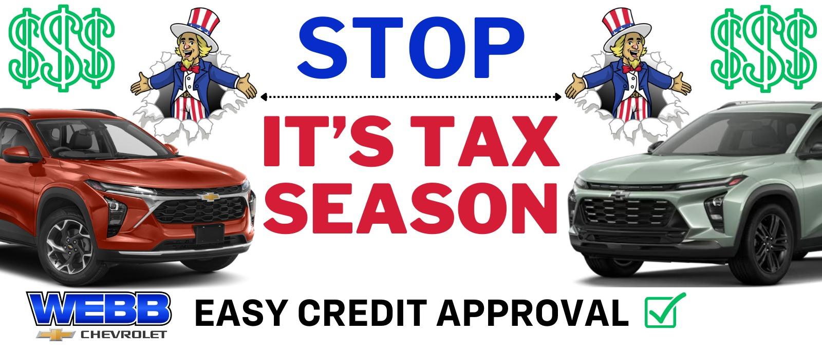 It's Tax Season at Webb Chevy!