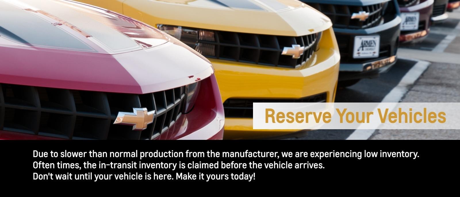 Reserve Your Vehicles