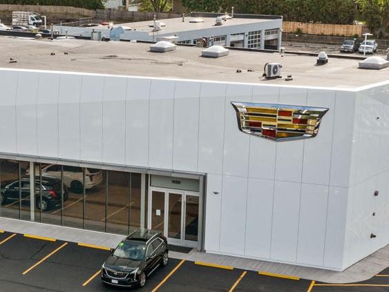 aerial view of dealership