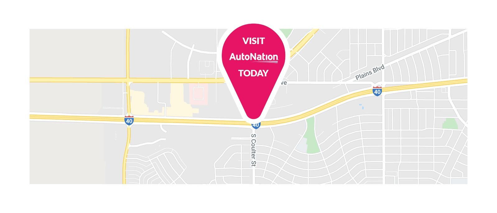 Street map of Autonation West Amarillo