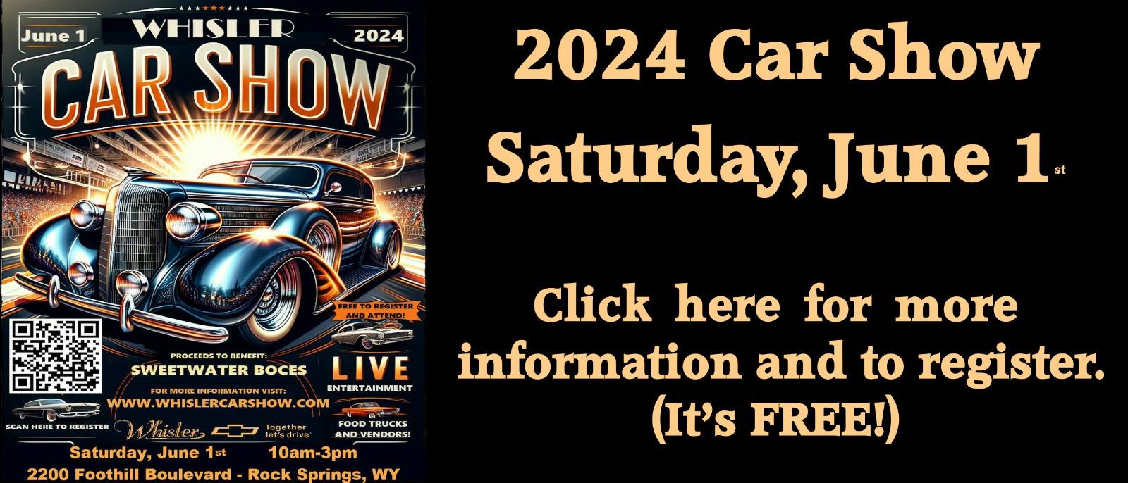 2024 Car Show 
Saturday, June 1st