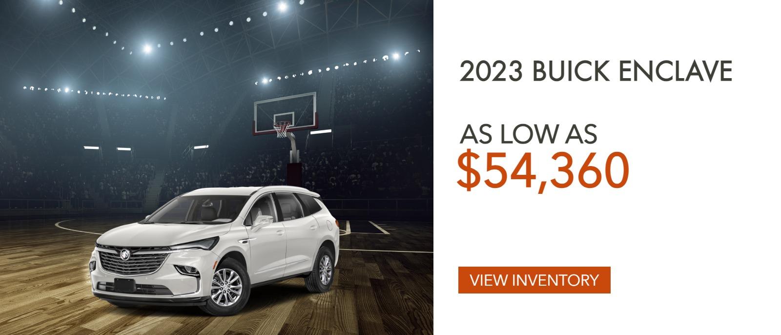 2023 Buick Enclave as low as $54,360