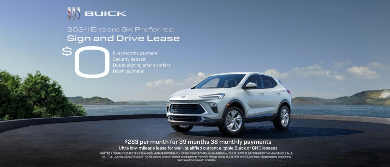 2024 Encore GX preferred sign and drive lease
