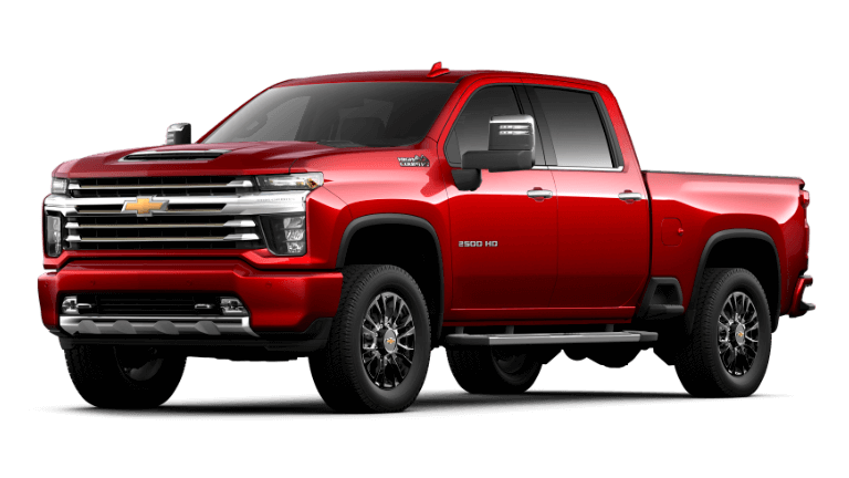 2022 Chevy Silverado 2500 HD High Country in Cherry Red color 