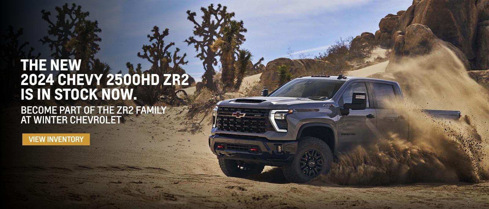 The New 2024 Chevy 2500HD ZR2 is in stock Now. Become Part of the ZR2 Family at Winter Chevrolet