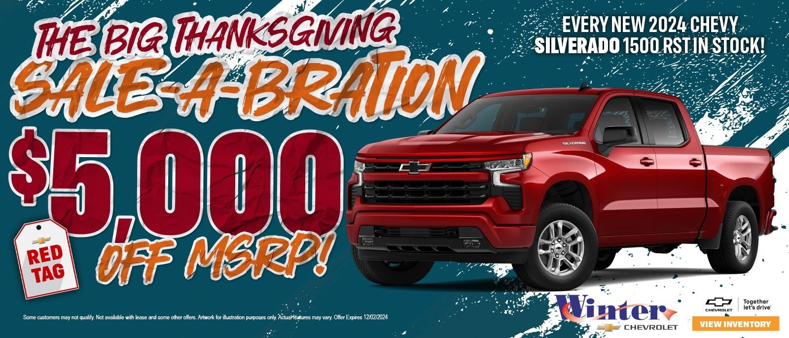 2024 Chevy Silverado 1500 RST
$5,000 Off MSRP!