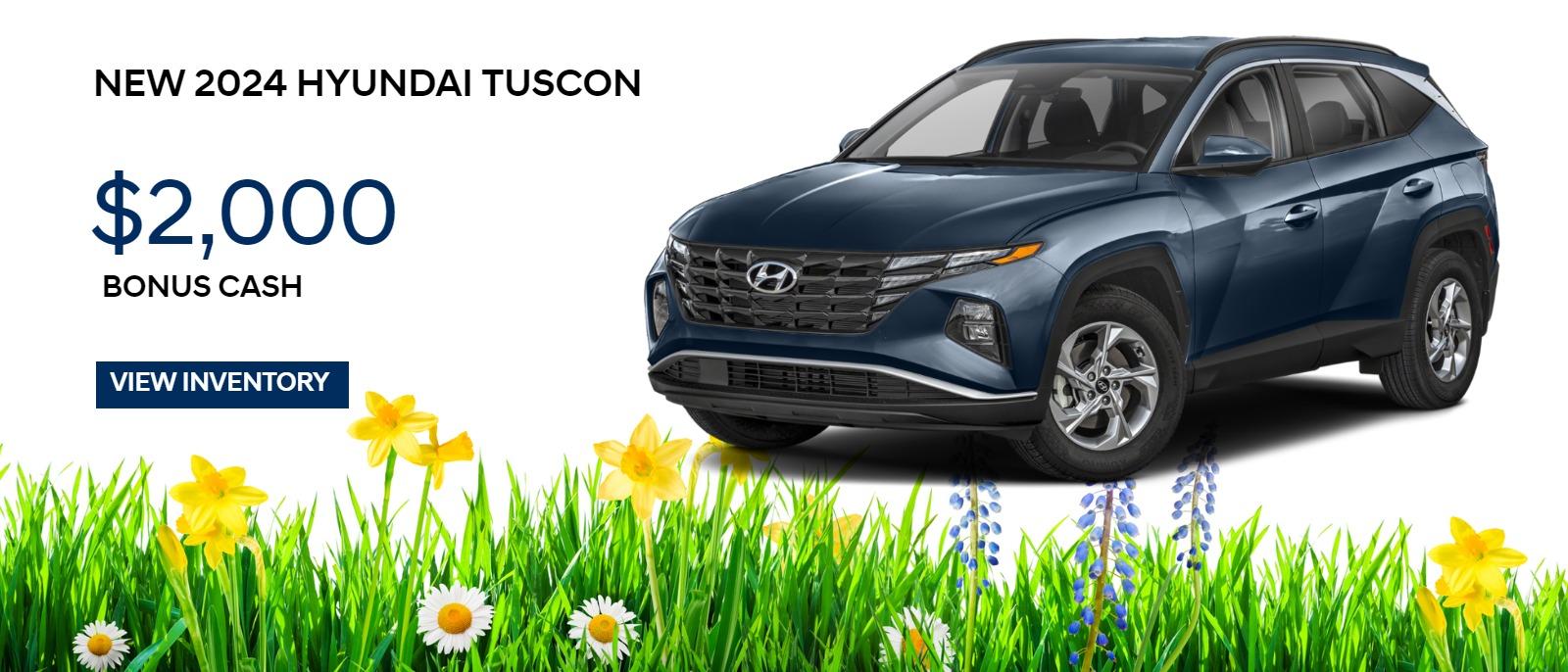 New 2024 Hyundai Tuscon
$2,000 Bonus Cash