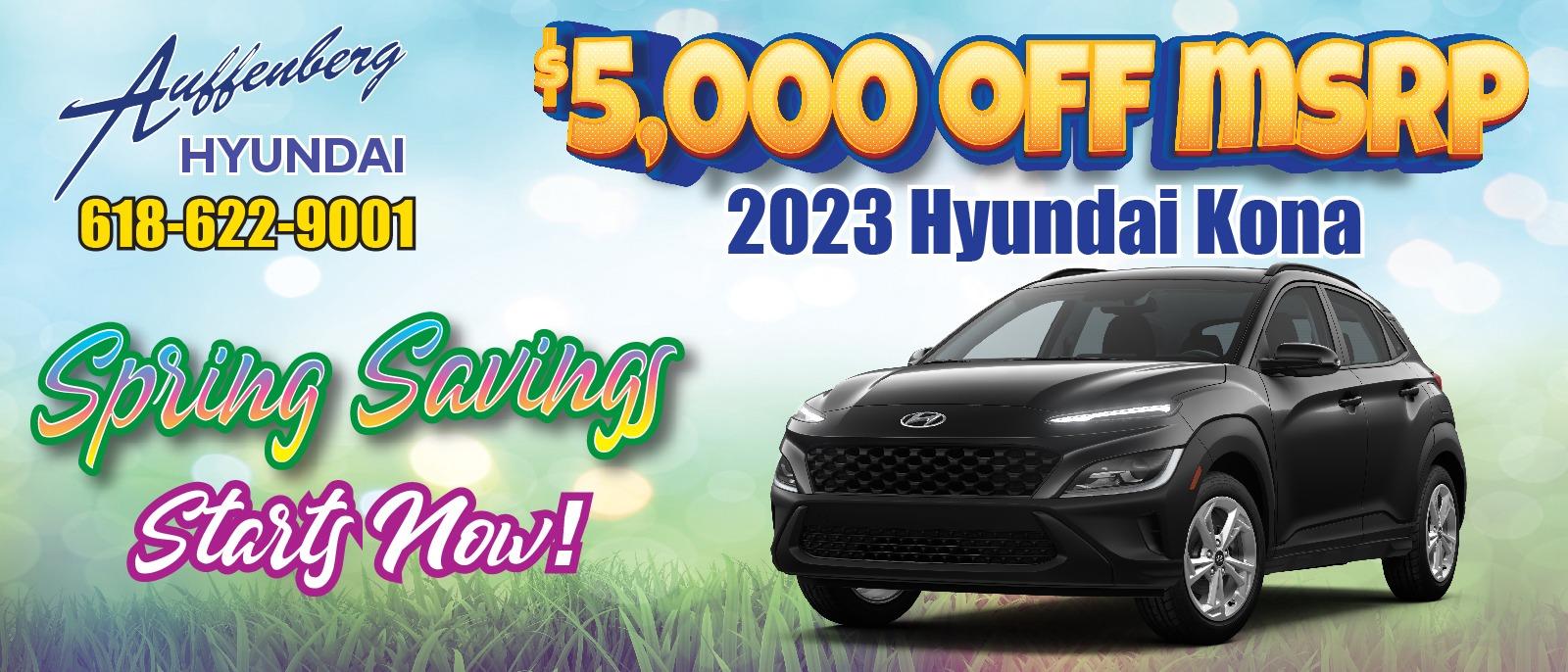 2023 Hyundai Kona
$5000 off