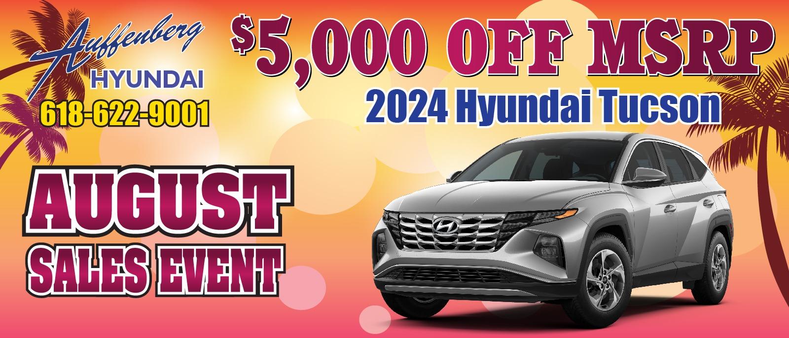 2024 Hyundai Tucson
$5,000 OFF MSRP