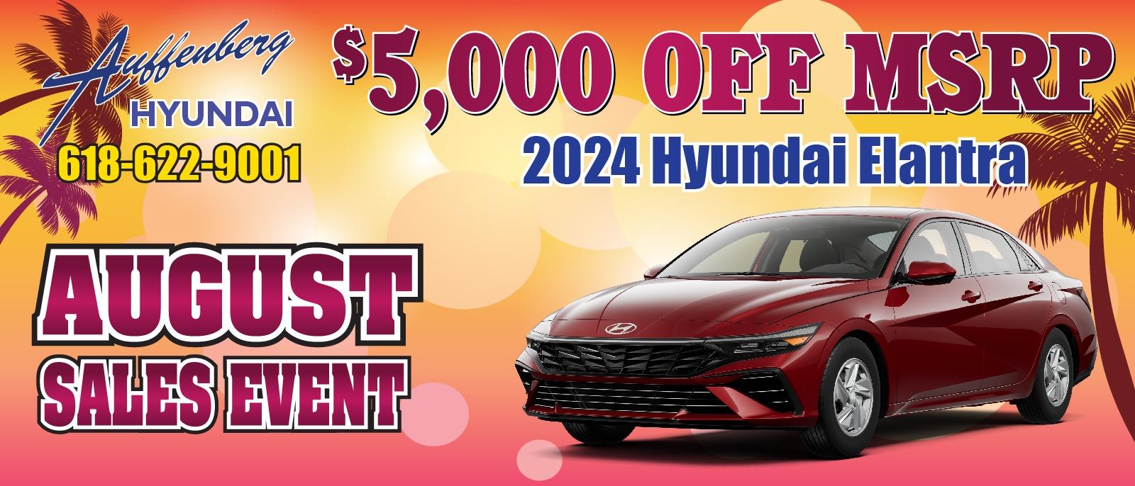 2024 Hyundai Elantra
$5,000 OFF MSRP