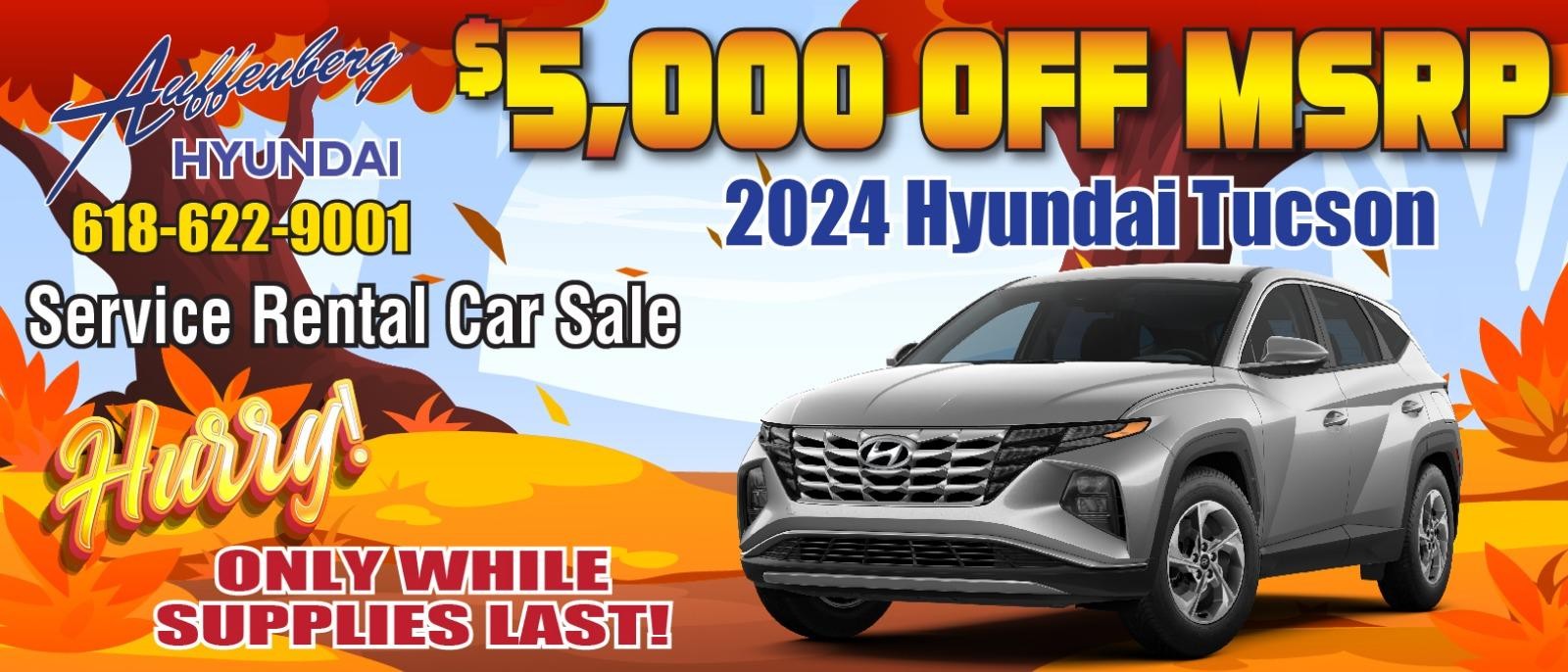 2024 Hyundai Tucson
$5,000 OFF MSRP