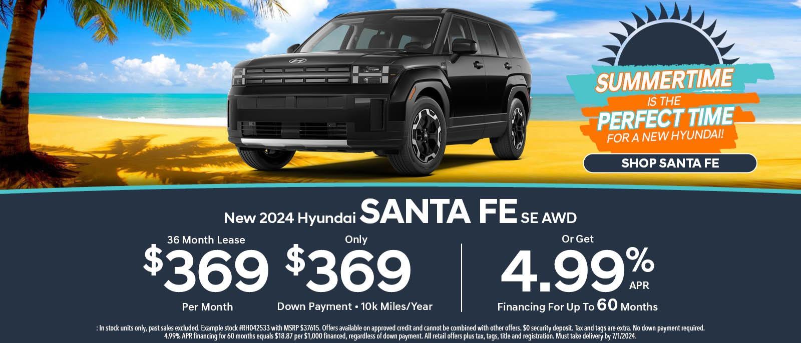 New 2024 Hyundai Santa Fe SE AWD