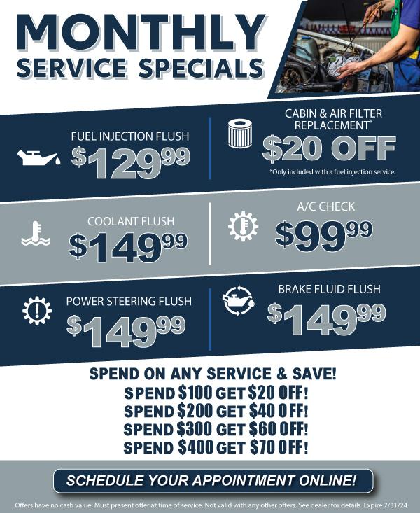 July Service Specials