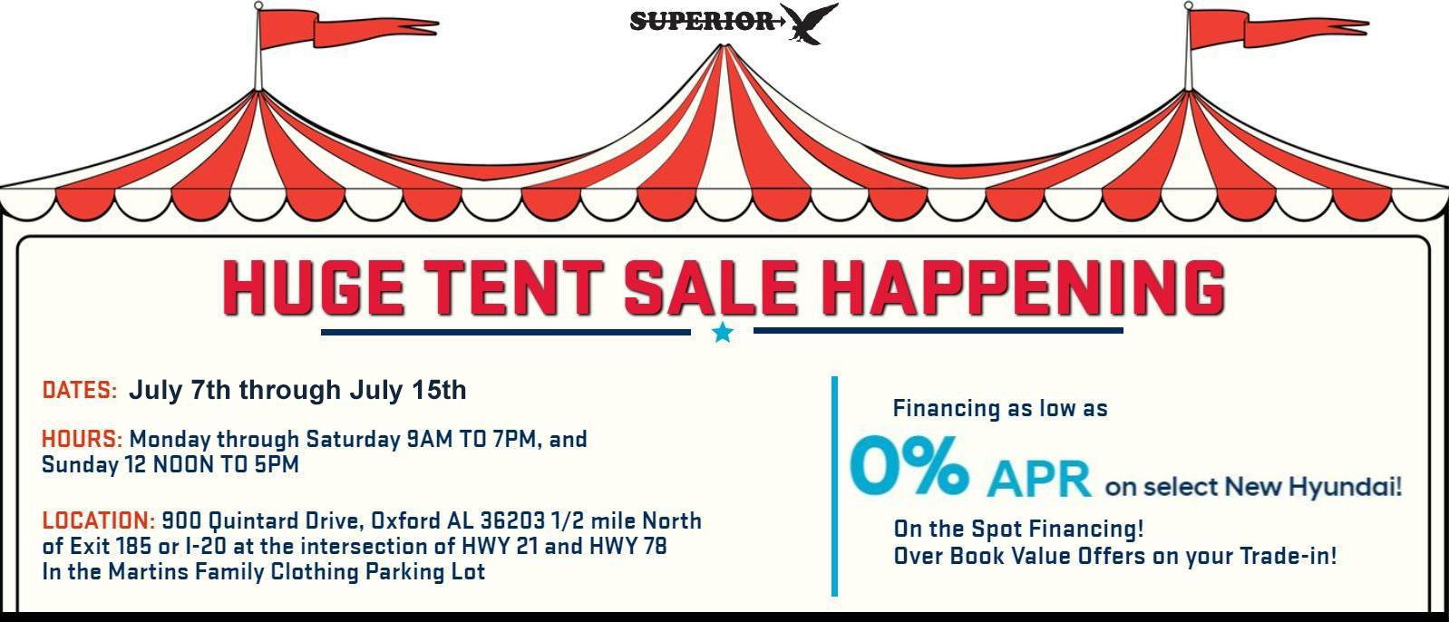 Huge shop tent sale