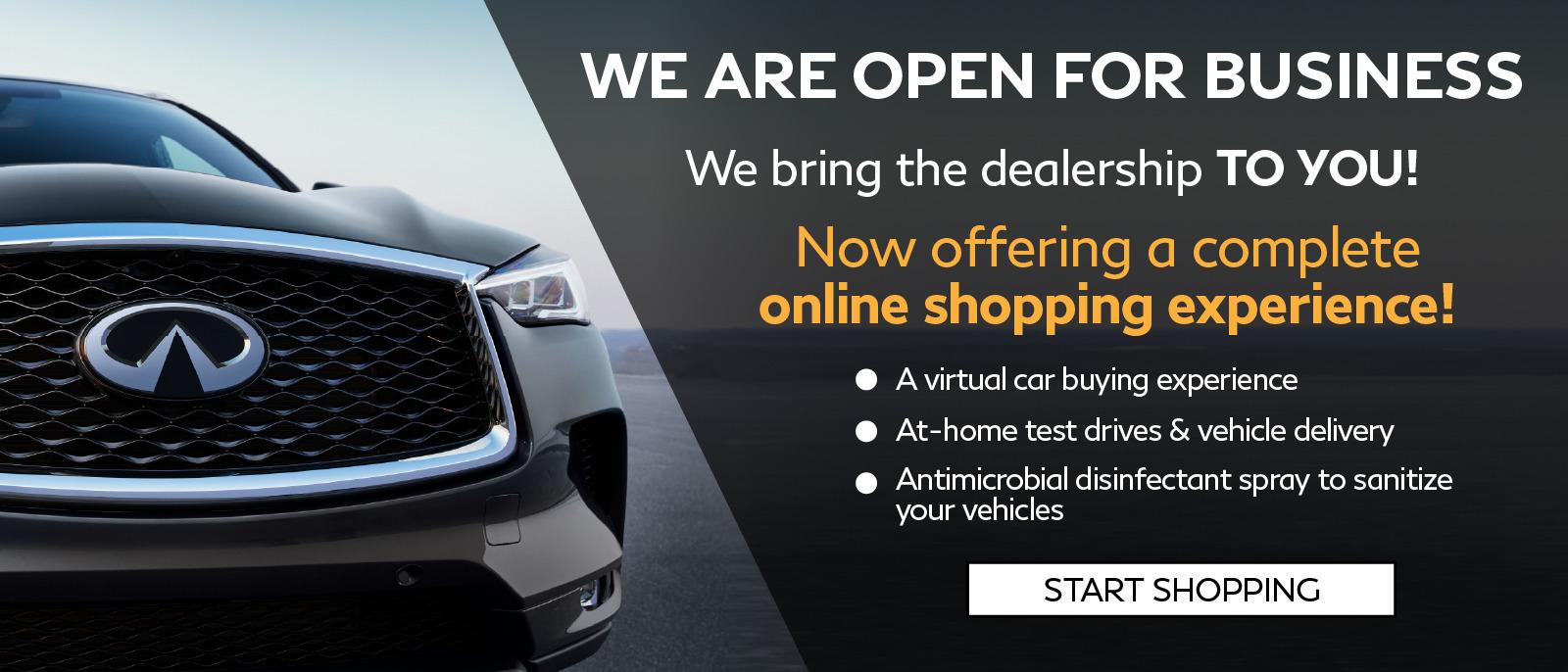 Clear Lake INFINITI is now offering a complete online shopping experience! Click to start shopping.