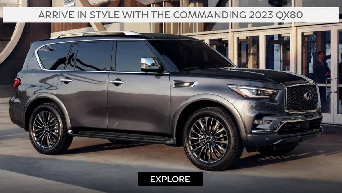 Arrive in style with the commanding 2023 QX80