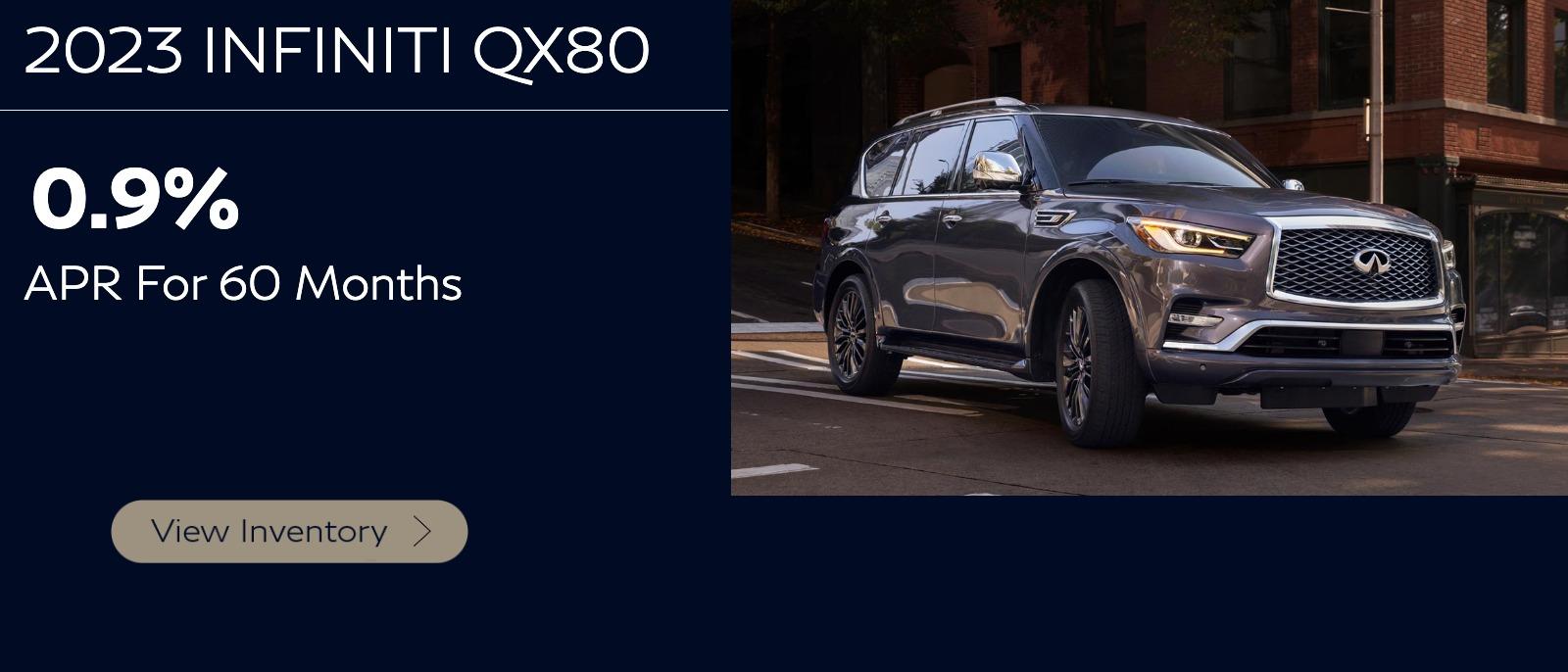 2023 QX80
0.9%* APR for 60 Months
