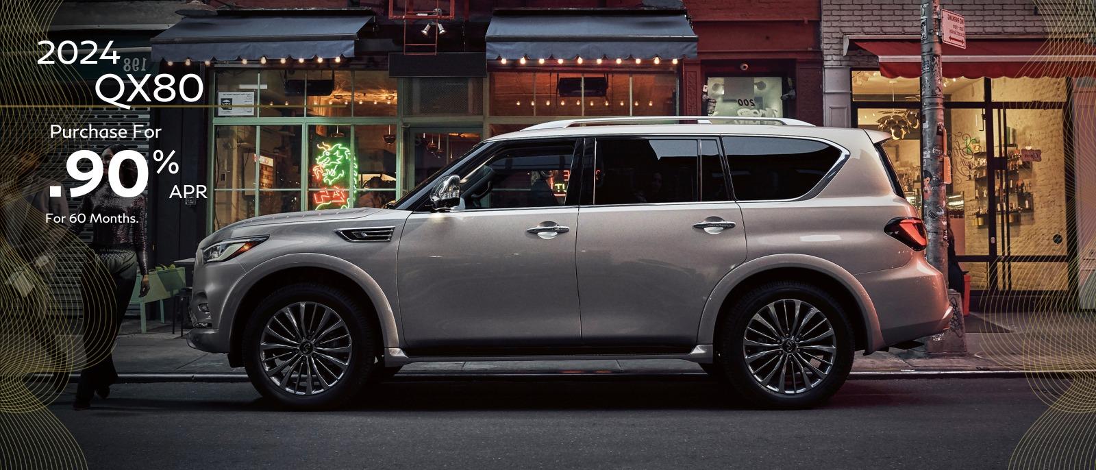 2024 QX80 0.90% APR for 60 months.
