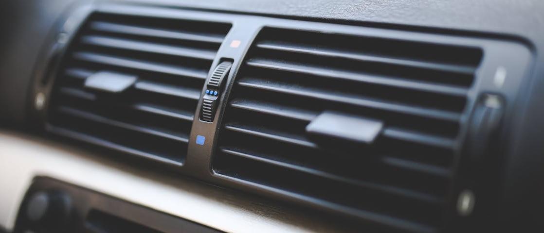 Close up of a car HVAC panel
